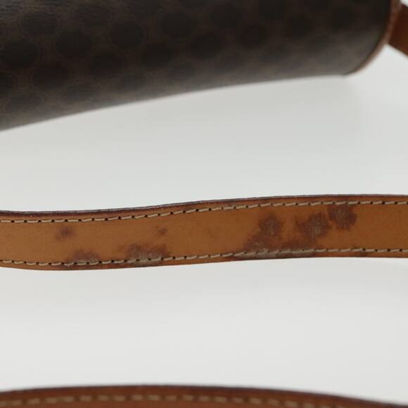 CELINE Macadam Canvas Shoulder Bag Pvc Leather Brown Gold - Picture 8 of 16